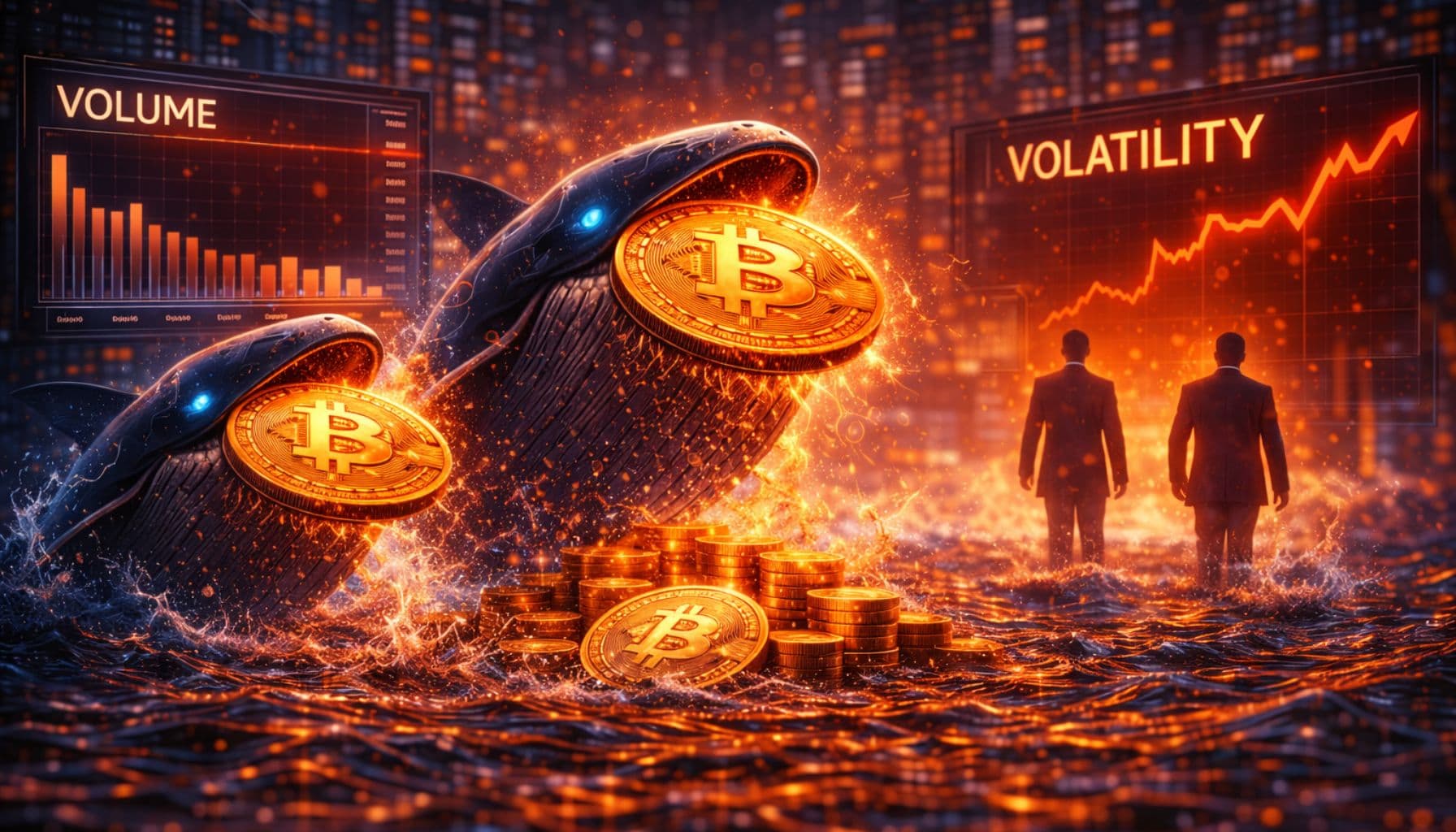 Ballenas de Bitcoin compran en medio de la volatilidad