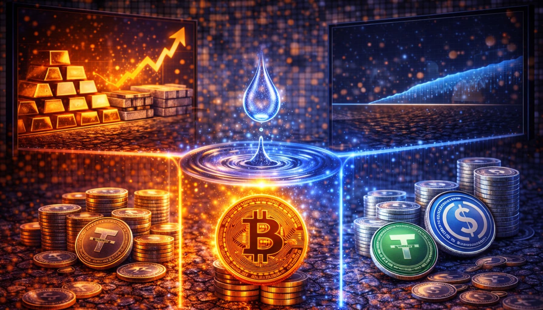 Bitcoin mantiene su liquidez pese al rally del oro: ¿qué pasa con las stablecoins?