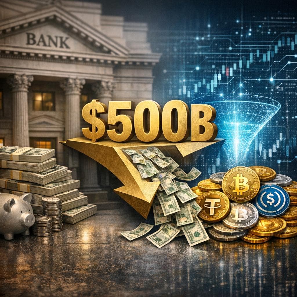 Stablecoins podrían retirar USD 500 mil millones de bancos de EE.UU.
