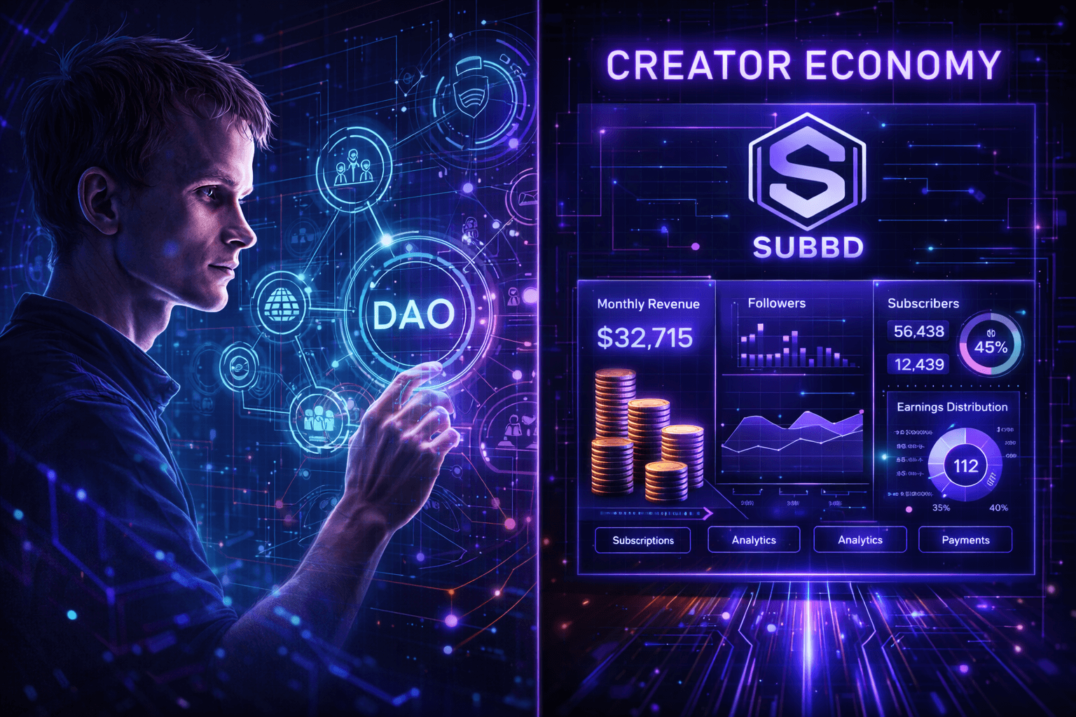 Vitalik Buterin impulsa fusión de DAOs y mercados predictivos: SUBBD se dispara