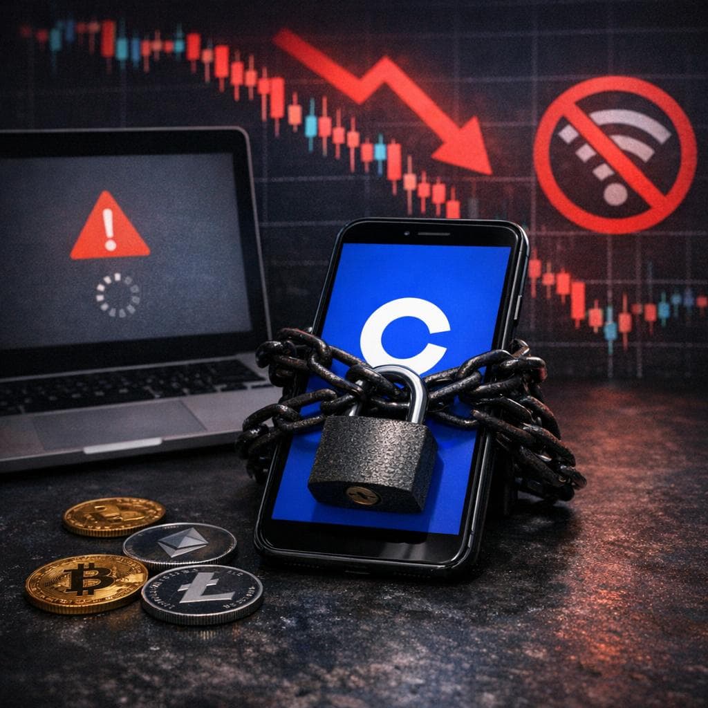 Coinbase sufre caída masiva antes de presentar resultados