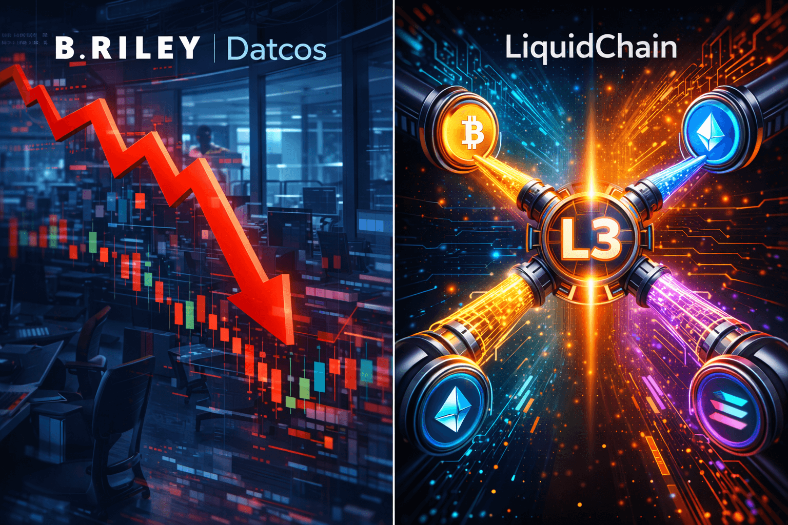 B. Riley recorta precios de empresas crypto mientras LiquidChain gana terreno