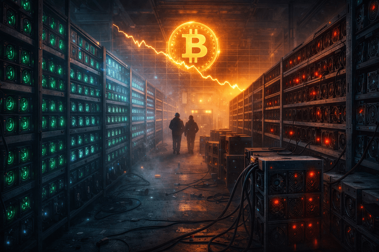 Bitcoin: el hashrate cae 12% mientras mineros abandonan la red