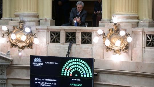 Argentina aprueba histórico acuerdo Mercosur-UE en el Congreso